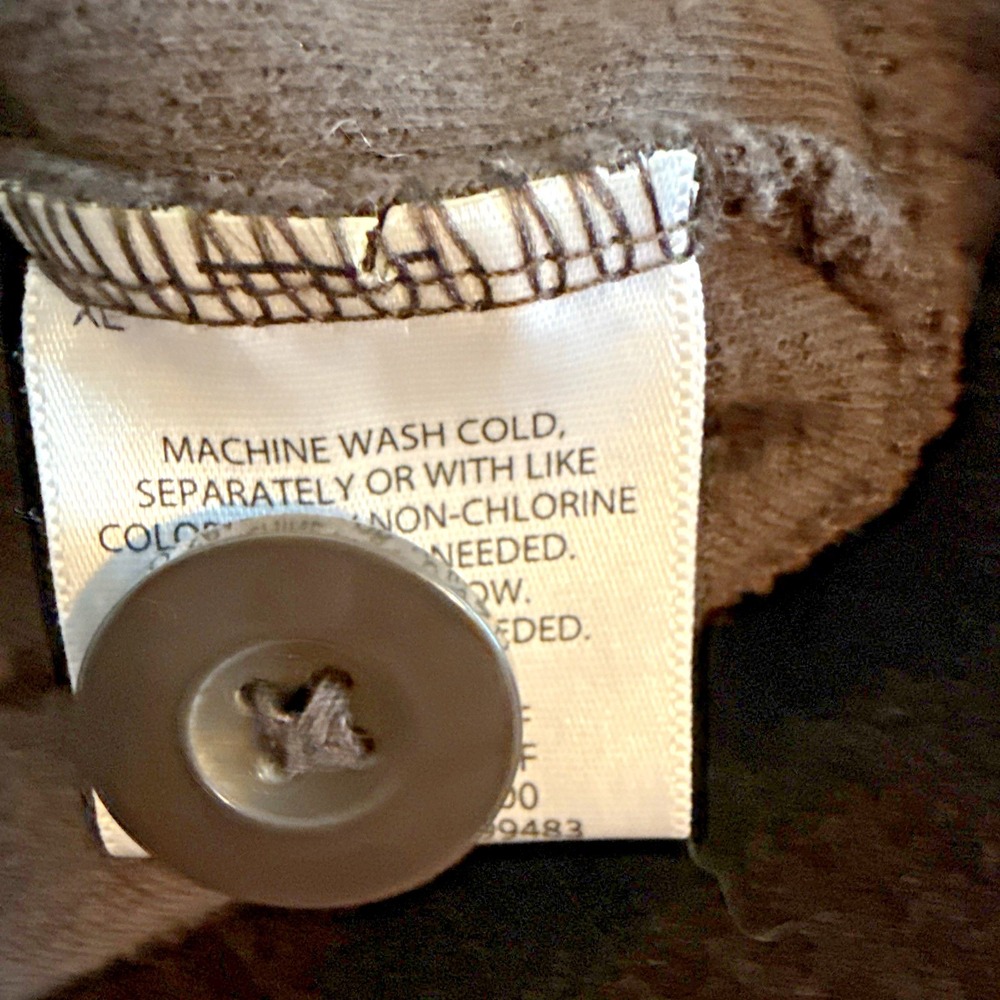 White Stag Womens Button Jacket XL Brown Velour 90s Cozy Fairy Layers Timeless - Picture 5 of 12